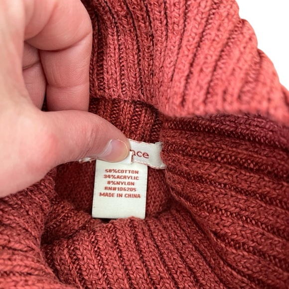 Sundance Turtleneck Sweater Women’s XL Burnt Pink Orange Textured - Picture 9 of 9